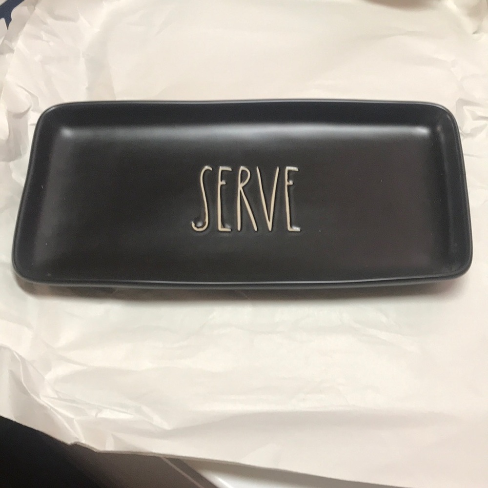 “Serve” tray by Rae Dunn